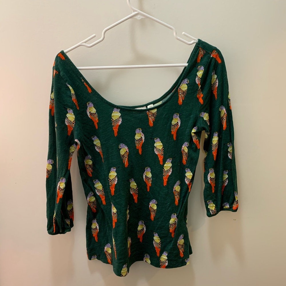ANTHRO Postmark | Forest Fete Cotton Blouse | M